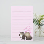 Ferret Love Briefpapier (Staand voorkant)