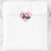 Ferret Love Hart Sticker (Tas)