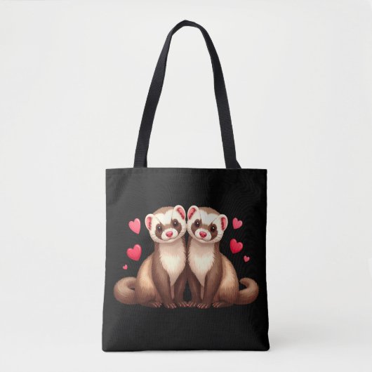 Ferret Love Tote Bag (Voorkant)