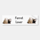 Ferret Lover Car Bumpersticker (Voorkant)