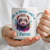 Ferret Lover Koffieliefhebber Ferret Mam Pap Koffiemok