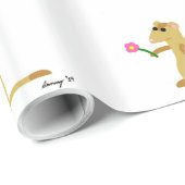Ferret met een bloem inpakpapier (Rol Hoek)