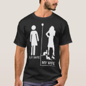 ferret minnaar mijn vrouw t-shirt (Voorkant)