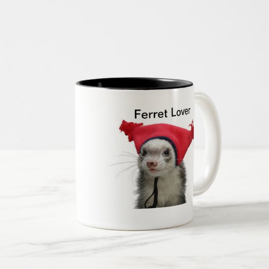 Ferret-mok Tweekleurige Koffiemok (Voorkant rechts)