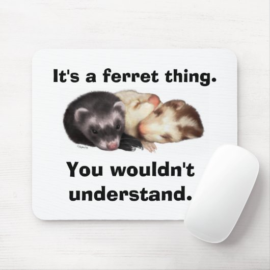 Ferret mousepad muismat (Met muis)