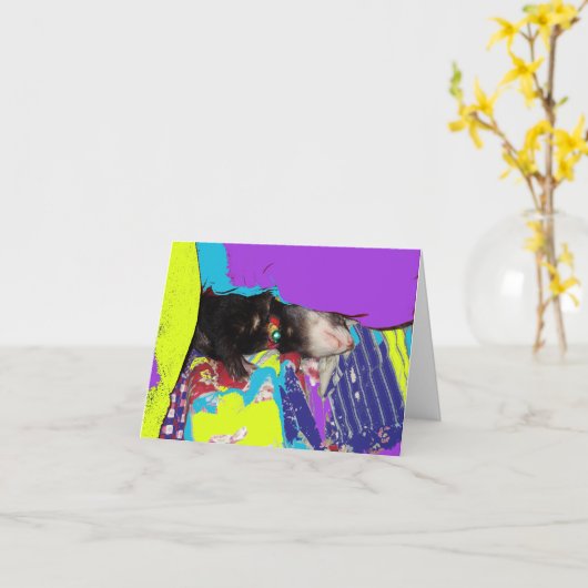 Ferret Nap Verjaardag Kaart (Gele Bloem)