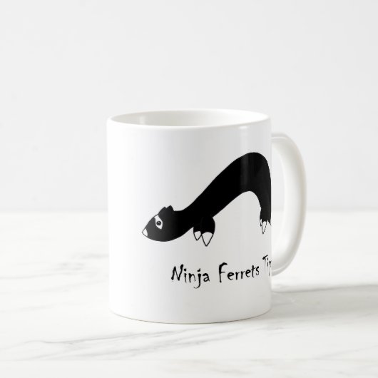 Ferret Ninja Koffiemok (Voorkant rechts)