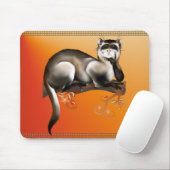 Ferret op een tak Mousepad Muismat (Met muis)