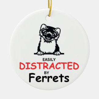 Ferret Ornament, Cadeau voor Ferret Lover, Ferret  Keramisch Ornament