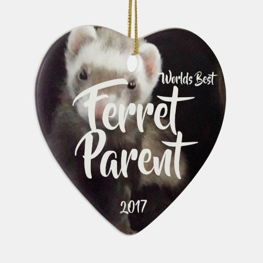 Ferret Parent Keramisch Ornament (Rechts)