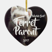 Ferret Parent Keramisch Ornament (Voorkant)