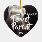 Ferret Parent Keramisch Ornament (Achterkant)