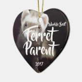 Ferret Parent Keramisch Ornament (Links)