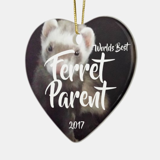 Ferret Parent Keramisch Ornament (Links)