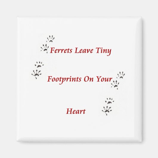 Ferret Pawprints magneet (Voorkant)
