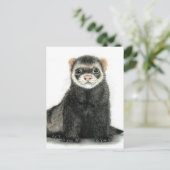 Ferret plezier! briefkaart (Staand voorkant)