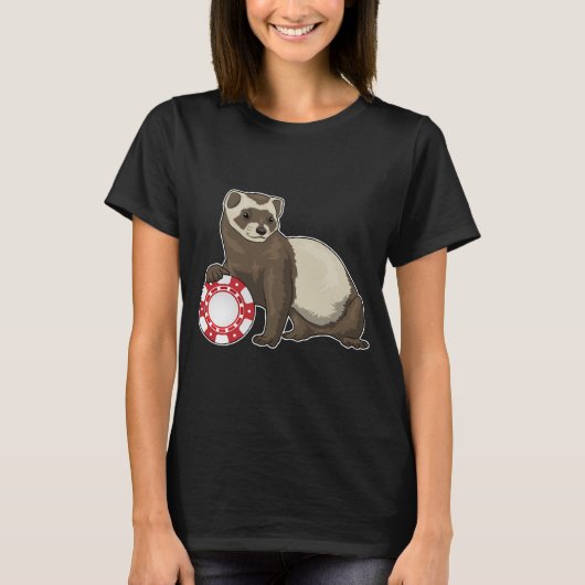Ferret Poker chips T-shirt (Voorkant)