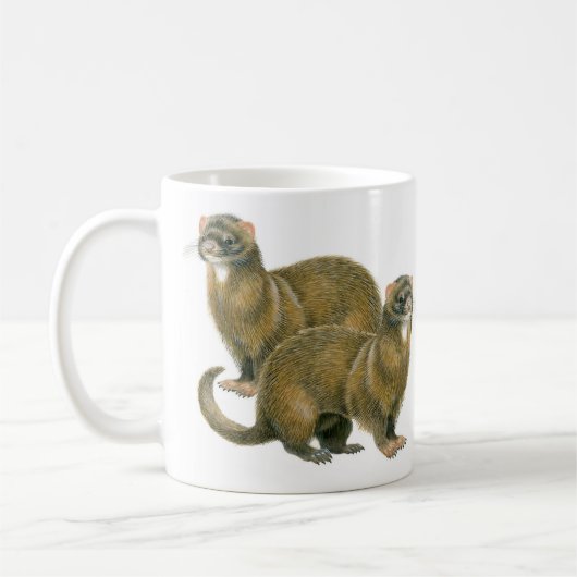 Ferret, Polecat Gift Mok (Links)