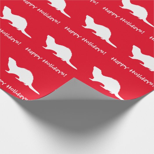 Ferret Prettige feestdagen Cadeaupapier (Hoek)