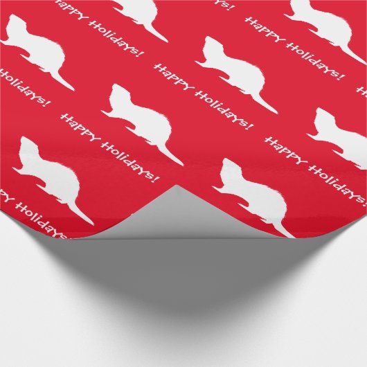 Ferret Prettige feestdagen Cadeaupapier (Hoek)