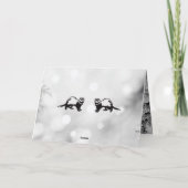 Ferret Prettige feestdagen Kaart (Achterkant)