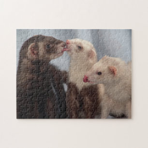 Ferret Puzzle - Three Ferret Friends Love Legpuzzel