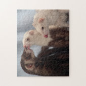 Ferret Puzzle - Three Ferret Friends Love Legpuzzel (Verticaal)