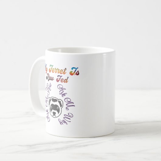 Ferret Raw Fed Koffiemok (Voorkant links)