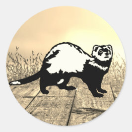 Ferret Ronde Sticker