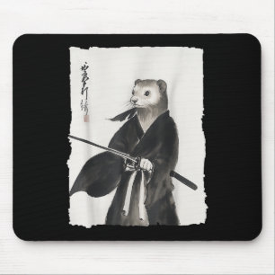 Ferret Samurai Janpanese Warrior Art Anime Muismat