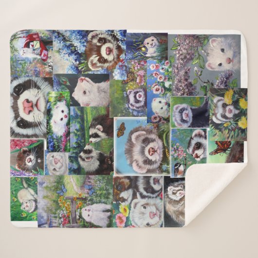 FERRET Sherpa Blanket Sherpa Deken (Voorkant (horizontaal))