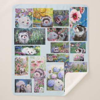 Ferret Sherpa Blanket Sherpa Deken