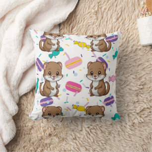 Ferret Snoepjes Print Kussen