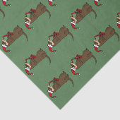 Ferret Speelt Saxophone-kerstcadeaupapier Tissuepapier (Detail)