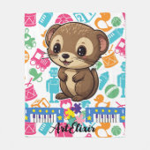 Ferret Toys Print Fleece Deken (Voorkant)