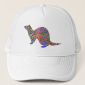 Ferret van de regenboogkleur trucker pet (Voorkant)