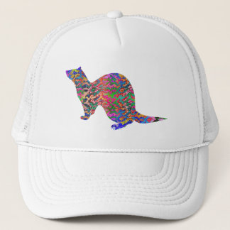 Ferret van de regenboogkleur trucker pet