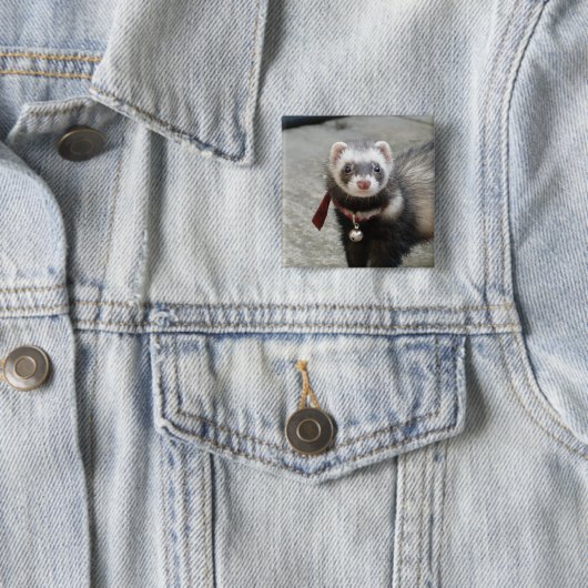 Ferret Vierkante Button 5,1 Cm (In situ)