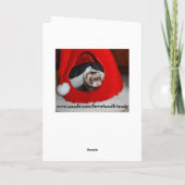Ferret wacht op kerstman Kaart (Achterkant)
