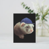 Ferret Wearing Pet Briefkaart (Staand voorkant)