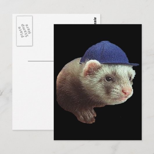 Ferret Wearing Pet Briefkaart (Voorkant / Achterkant)