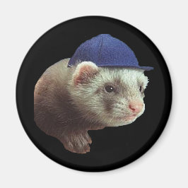 Ferret Wearing Pet Magnet