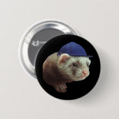Ferret Wearing Pet Ronde Button 5,7 Cm (Voorkant /achterkant)