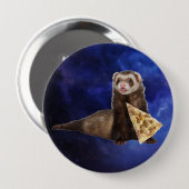 Ferret Weasel PIzza Slice Nebula Space Ronde Button 4,0 Cm (Voorkant /achterkant)