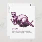Ferret - wijn briefkaart (Voorkant / Achterkant)