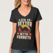 Ferret  With Ferrets T-shirt (Voorkant)