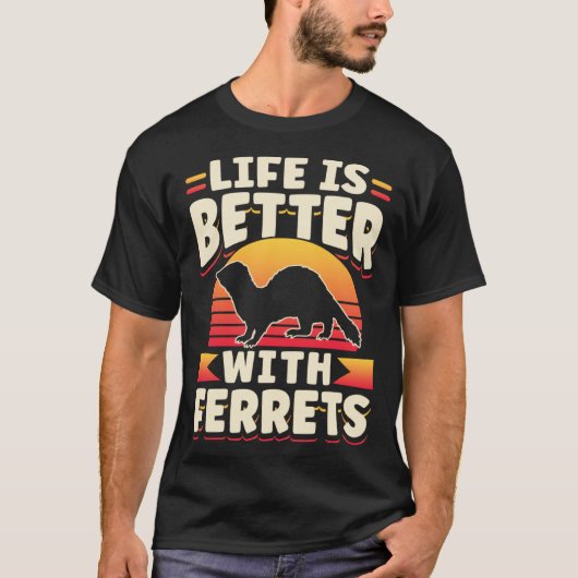 Ferret  With Ferrets T-shirt (Voorkant)