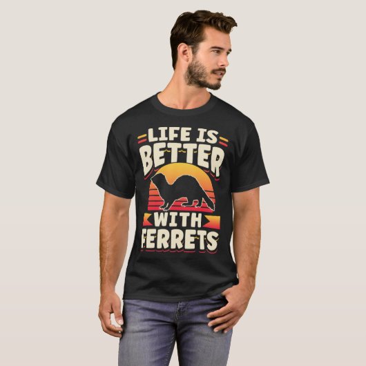 Ferret  With Ferrets T-shirt (Voorkant volledig)