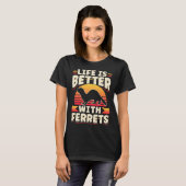Ferret With Ferrets T-shirt (Voorkant volledig)