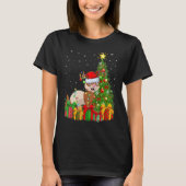 Ferret   Xmas Holiday Santa Ferret Christmas Tree T-shirt (Voorkant)
